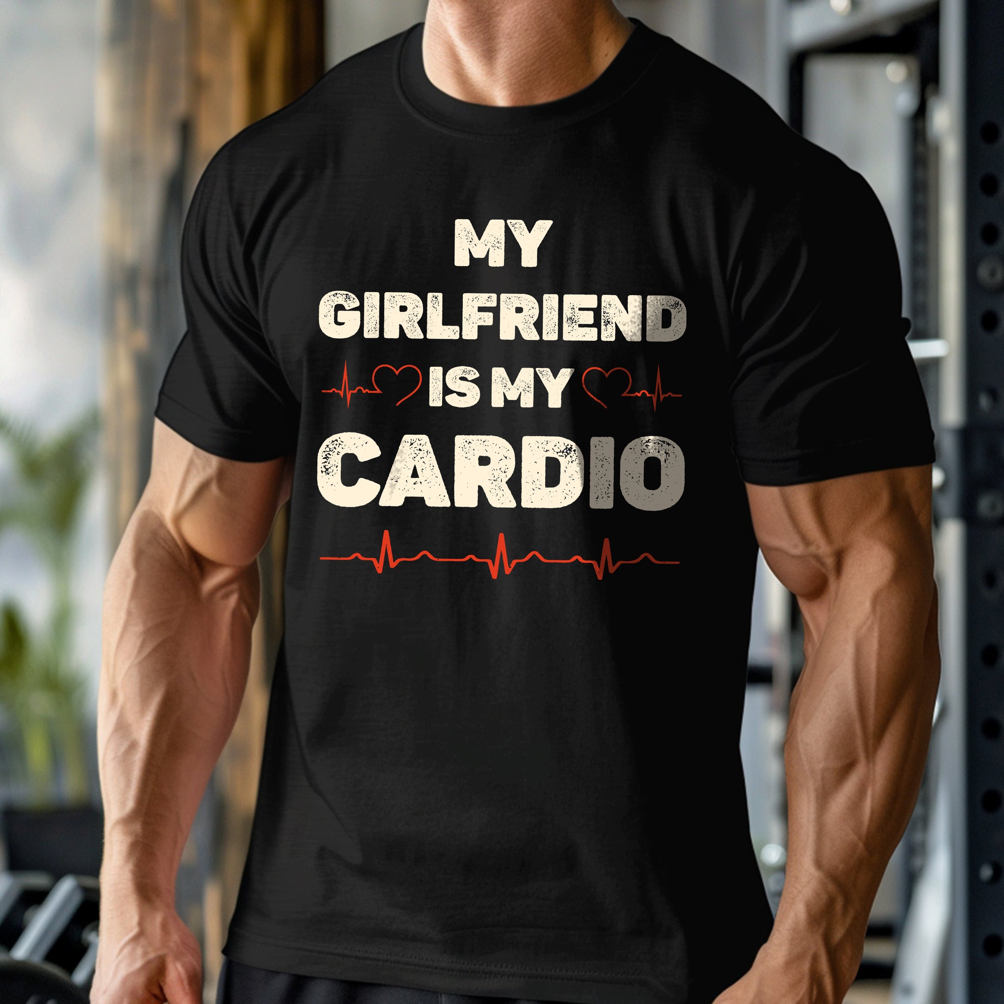 My Girlfriend Is My Cardio T-shirt | AthleFusion