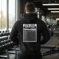Load image into Gallery viewer, Gym Bro Nutrition Facts  Hoodie
