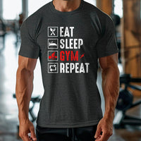 Load image into Gallery viewer, Eat Sleep GYM Repeat T-shirt
