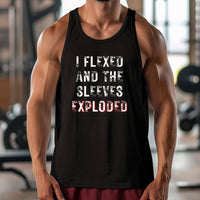 Load image into Gallery viewer, I Flexed and the Sleeves Exploded Tank Top
