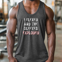 Load image into Gallery viewer, I Flexed and the Sleeves Exploded Tank Top

