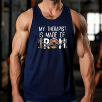 Load image into Gallery viewer, My Therapist is Made of Old Iron Tank Top
