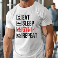 Load image into Gallery viewer, Eat Sleep GYM Repeat T-shirt
